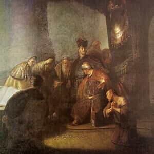 Rembrandt, Judas Repentant, Returning the Silver, Painting Print ~ 250924-WH 651